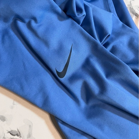 Nike Pro fleece lined long sleeve shirt blue size Small - Picture 9 of 12